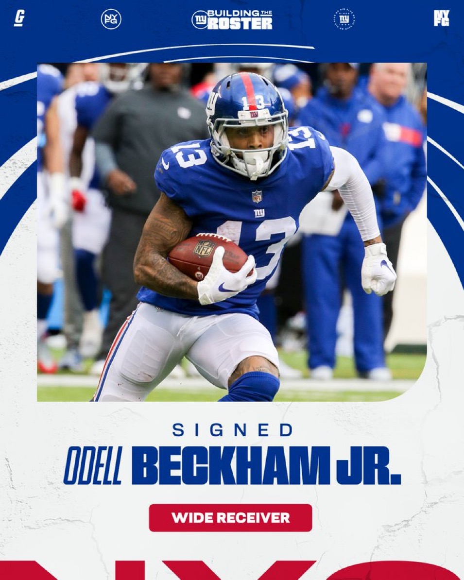 Giants Have Signed WR Odell Beckham Jr