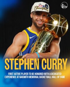 Stephen Curry Will Become First Active Player to Have Exhibit at the Naismith Basketball Hall of Fame
