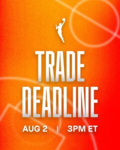 WNBA Announced 2026 WNBA Trade Deadline is Set For August 2