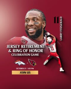 Arizona Cardinals Have Announced That Larry Fitzgerald’s No. 11 Will Be Retired
