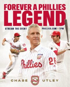Chase Utley Officially Inducted Into the Phillies Wall of Fame