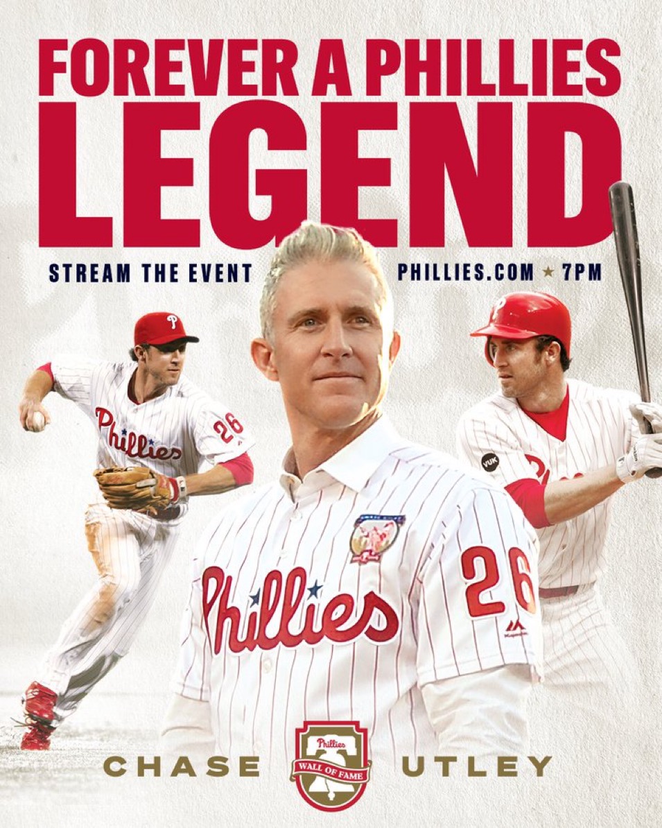 Chase Utley Officially Inducted Into the Phillies Wall of Fame