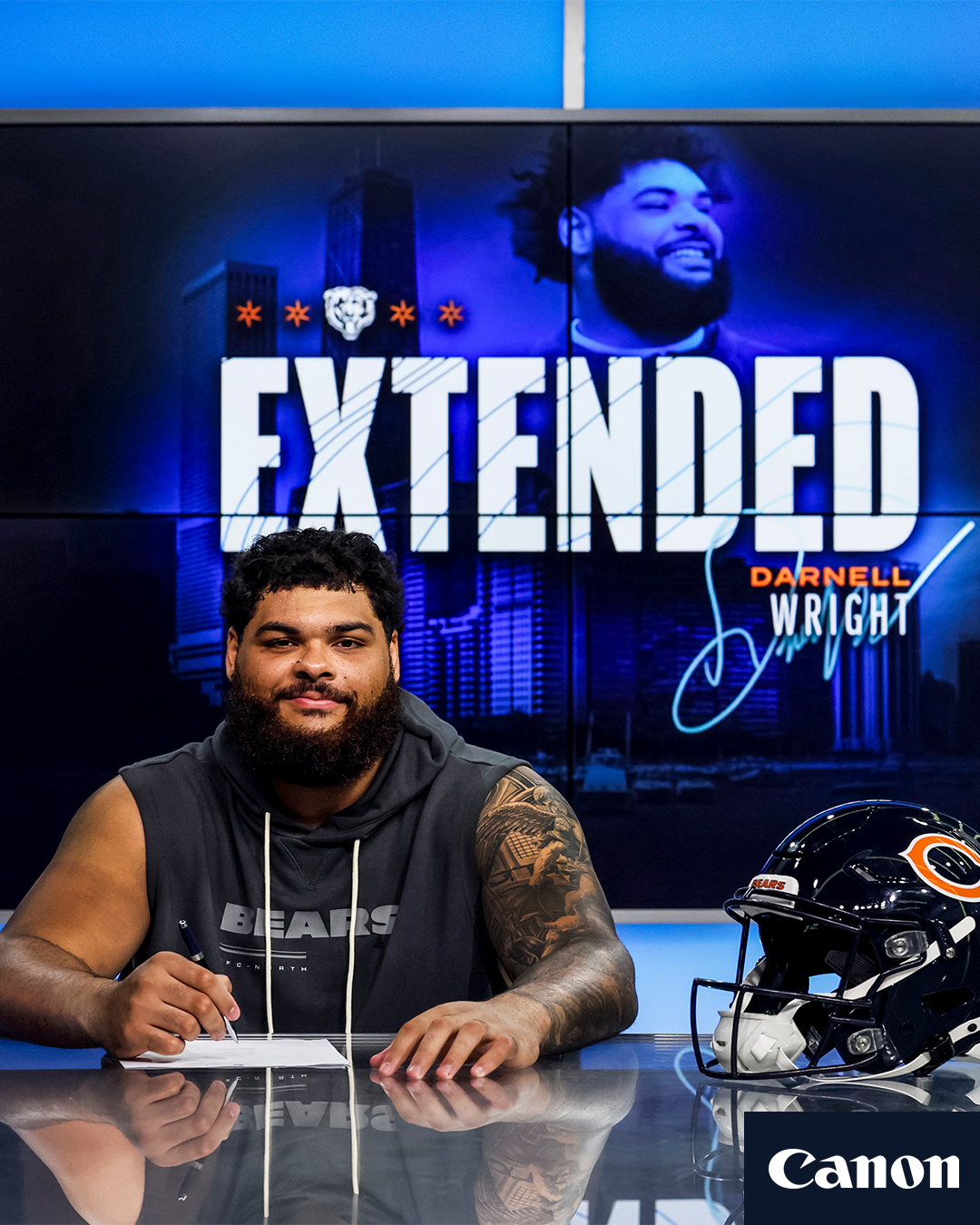 Chicago Bears and Offensive Lineman Darnell Wright Agreed on Contract Extension