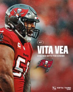 No Trade for Vita Vea as the Nose Tackle Agreed to One-Year Extension with Tampa Bay Buccaneers