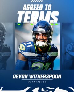 Seattle Seahawks Agreed to Contract Extension with Cornerback Devon Witherspoon