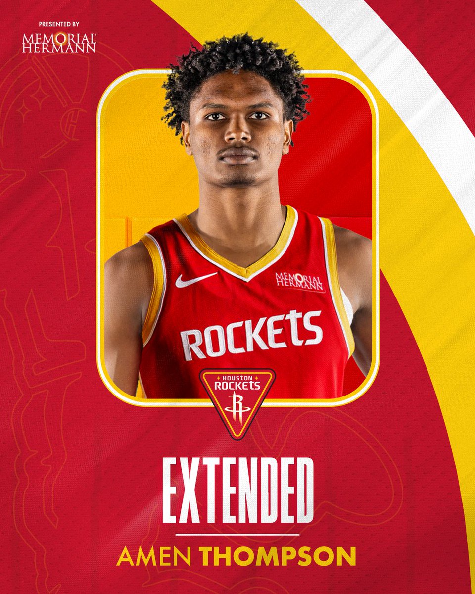 Rockets' Amen Thompson Agrees to Five-Year $208 Million Rookie-Scale Contract Extension