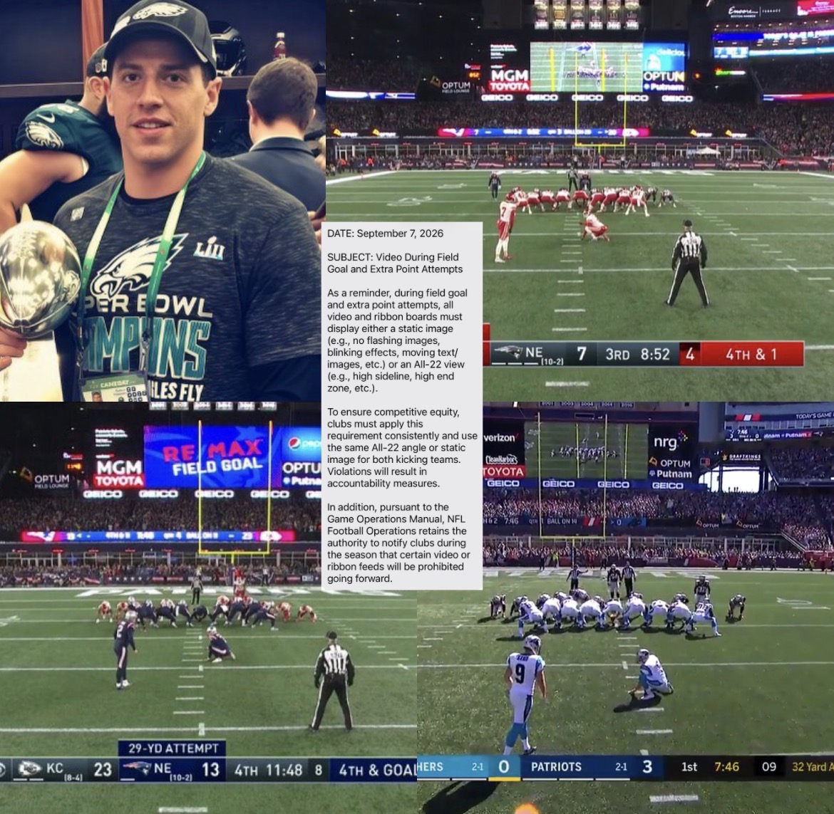 NFL Modified What Can Be Shown on Video Boards During Field Goal and Extra-Point Attempts