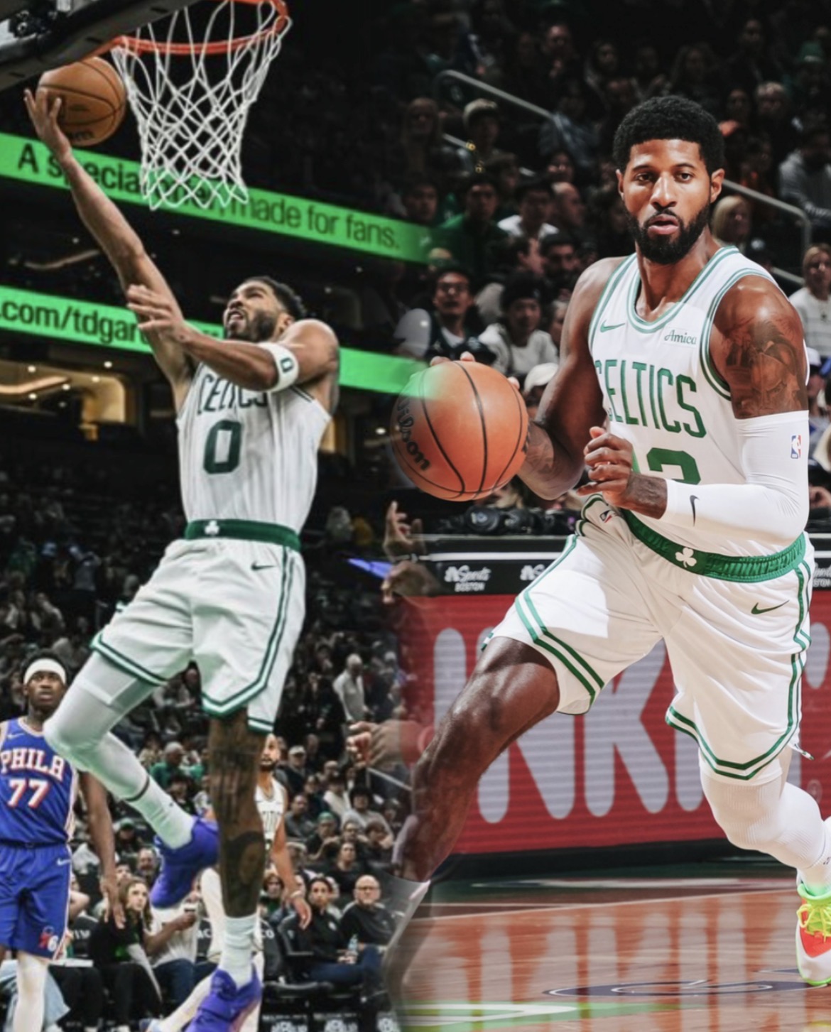 Celtics Jayson Tatum and Paul George on Playing Together and Developing Chemistry