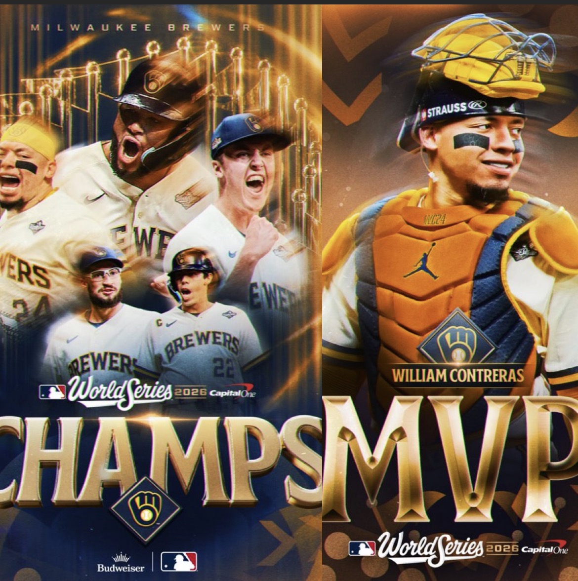 Milwaukee Brewers 2026 World Series Champions and William Contreras Named MVP